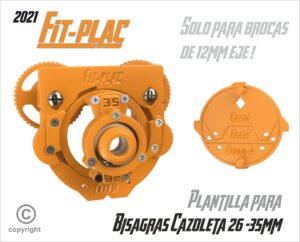 Plantilla Perforación Bisagras Cazoleta 26 - 35mm (Outlet)