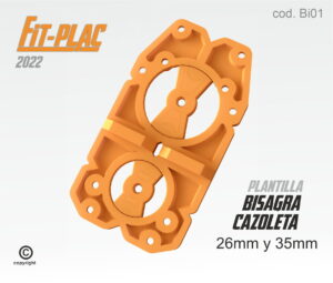 Plantilla Bisagra Cazoleta -S- 26mm / 35mm
