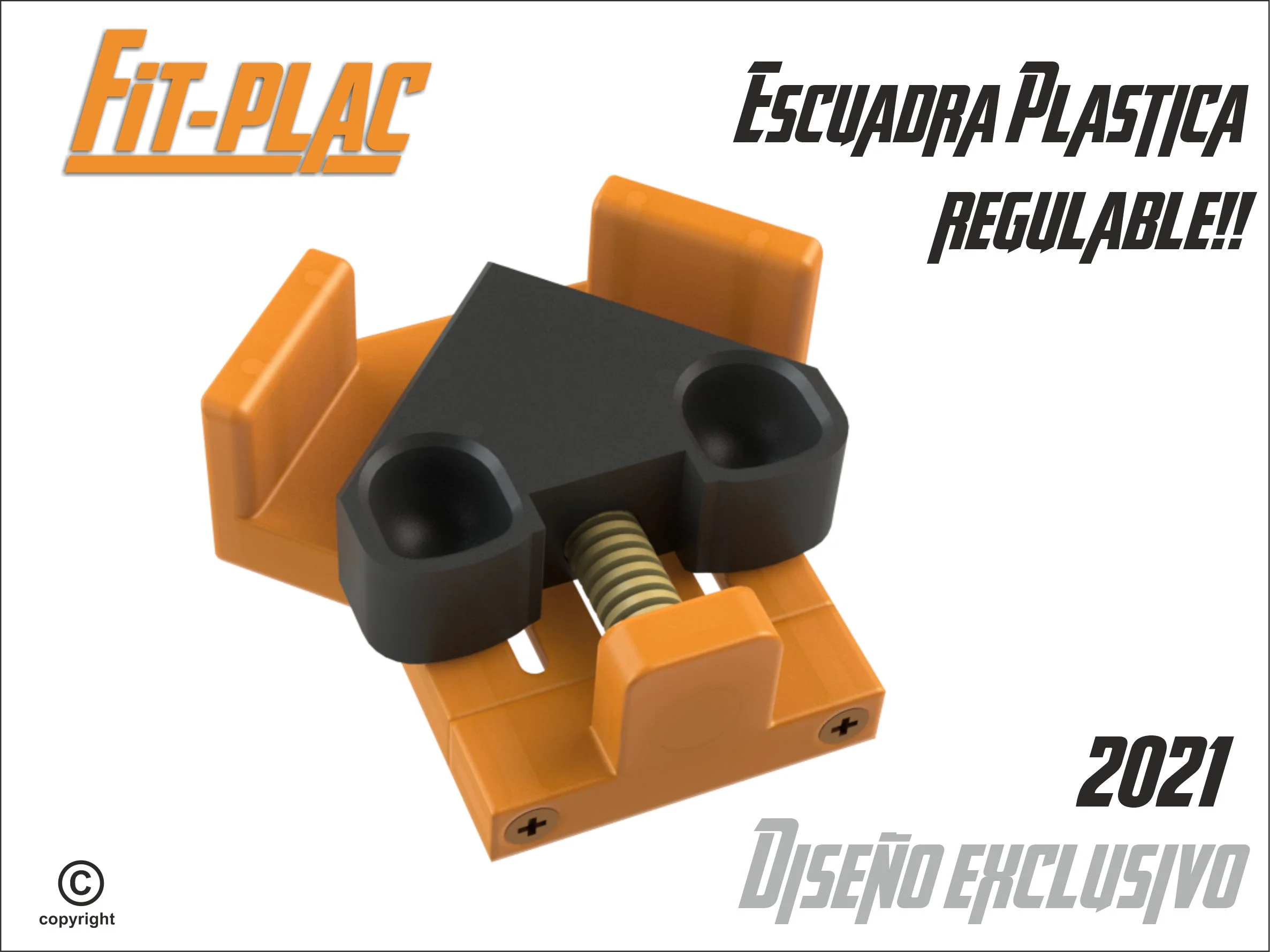 Escuadras Plásticas Para Ensamblado De Muebles Ajustable - Imagen 2
