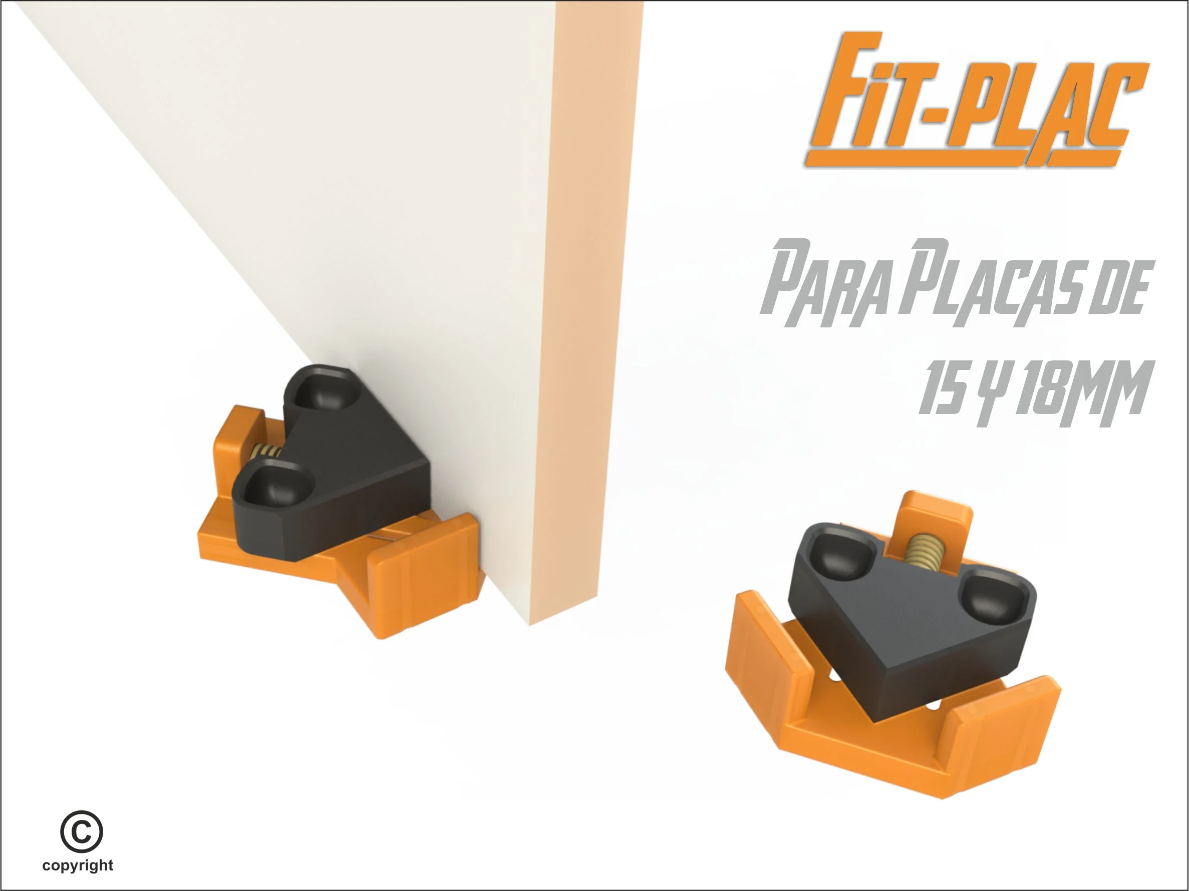 Escuadras Plásticas Para Ensamblado De Muebles Ajustable